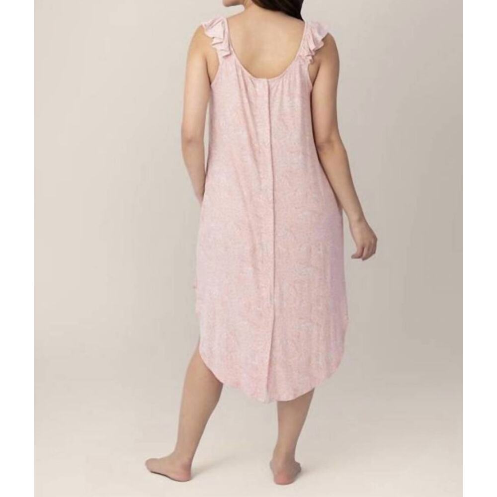 NWT Kindred Bravely Ruffle Strap Labor & Delivery Gown in Pink Hydrangea sz XS - Picture 2 of 13